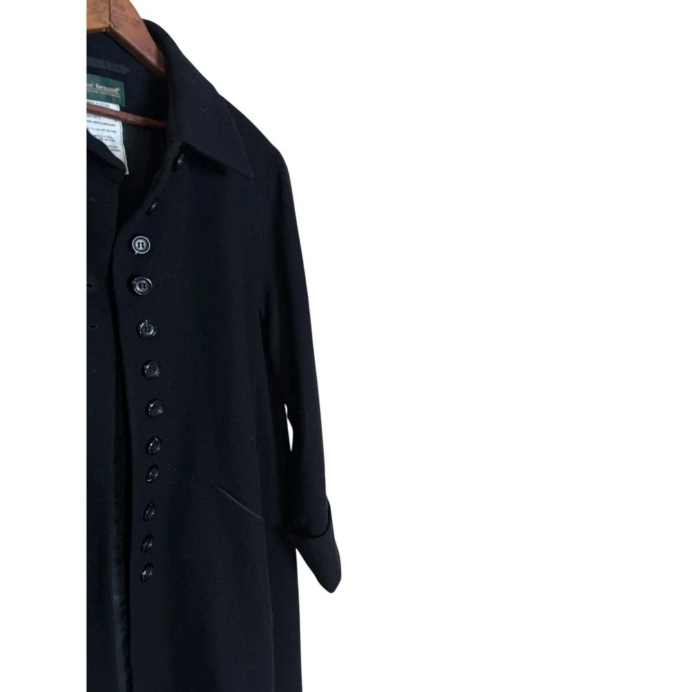 Harve Benard by Benard Holtzman Black 100% Wool Long Coat Jacket 16 47M 459 43